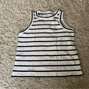 LOFT Black and White Striped T-Shirt